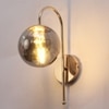 Eliante Modern Wall Lights Mild Steel & Glass Material Gold & Smoke Finish