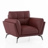 Vetra 1 Seater Leather Sofa In Wine Colour