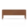 Zaha Solid Wood Storage Bench In Amber walnut Finish
