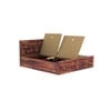 Brilliant Solid Wood Queen  Size Bed With Box Storage (Teak Finish)