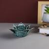 Blooming Blue Petals Flower Candle Holder in Blue Colour
