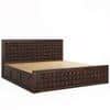Keaton Sheesham Wood Queen Size Bed Drawer And Box Storage Walnut Finish (60 x 78 inches)