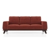 Granada Essential 3 Seater Fabric Sofa In Dark Coral Colour