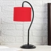 Red cotton Curvy table lamp with Iron Base (SP03)