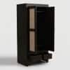 Rita Solid Wood Two Door With Two Drawer Rattan Cane Designed Wardrobe  In Tubbeco Finish