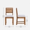 Arbor 4 Seater Dining Set with Cushioned Chairs in Ice Blue Colour