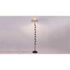 Adalyn Beige Natural Fiber Floor Lamp with Black Iron Base