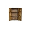 Franklin solid wood wardrobe cabinet in white distress with carving