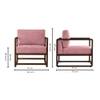 Aura Boucle Fabric Arm Chair in Pink Colour