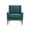 Leston Boucle Fabric Lounge Chair in Green Colour