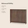 Webster 48 Pair Shoe Rack in Classic Walnut Finish