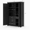Claire Solid Sheesham Wood 2 Door Wardrobe In Black Finish