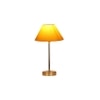 Yellow cotton with Metal Gold Table Lamp