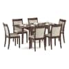 Murphy 4-To-6 Extendable - Dalla 6 Seater Dining Table Set (Colour- Beige, Finish- Dark Walnut)