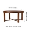 Queens Sheesham Wood Accent Coffee Table Set With 4 Stools