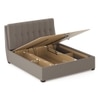 Bornholm Upholstered Storage Bed In Hydraulic in King Size with Shitake Beige Colour