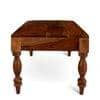 Hudson Sheesham Wood Traditional Rectangle Coffee Table In Natural Teak Finish