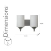 Roehm 2 Light Glass and Metal Wall Lamp