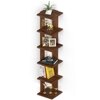 BLUEWUD Braine Engineered Wood Multipurpose Wall Decor Floating & Free Standing Shelf Display Rack Decorative Hall D�cor for Living Room Home Furniture (6 Square Shelves) (Brown Maple)