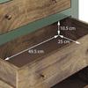 Avelin Solid Wood Chest of 5 Drawers in Sage Green Finish