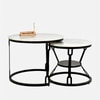 Modern Black Coffee Table With Metal Frame