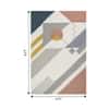 Jaipur Rugs Soft Geometric 5x8 Feet Undyed White And Medium Grey Wool And Polyester Dhurrie Carpet