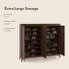 Webster 48 Pair Shoe Rack in Walnut Finish