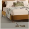 Solara Wave Luxe King Size Bed in velvet With Oak wood Frame & Hydraulic Storage