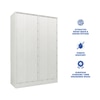 Ren 4 Door Engineered Wood Wardrobe in Silver Oak Finish