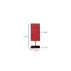Emilia Maroon Jute table lamp with Square Brown Wood Base