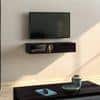 Sawyer Solid Wood Wall Mounted TV Unit in Mahogany Finish