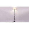 Avalon Off White Fabric Floor Lamp with Black Iron Base