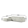 Sophisticated Wood Right Aligned 3-Seater With Upholstery Non Storage Sofa In Grey Colour