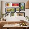 The Castle Decor Traditional Indian Folk Art Wall Painting Set of 8