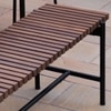 Covent Garden Mild Steel Outdoor Dining Table with Four Chairs and Bench in Grey Colour