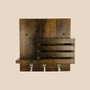 Somerset Wooden Wall Shelf Organiser With Key Holders