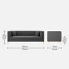 Tuxedo Fabric Sofa (Dark Grey)