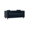Windsor Luxe 2 Seater Fabric Sofa in Sea Port Blue Velvet Colour