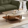 Paloma Square Marble Coffee Table in Jupiter Spanish Ceramic Finish