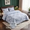 Blue Floral 4 Pcs Comforter set with Queen size bedsheet + 2 Pillow covers