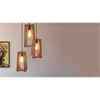 Blender Brown Solid Wood Cluster Hanging Light