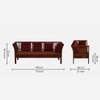 Urdhan 3 Seater Sofa in Honey Finish
