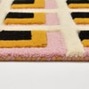 Presto Yellow Geometric Hand Tufted Wool Carpet 4X6 Feet