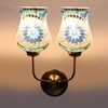 Devansh Metal Electric Wall Light in Gold Colour with Multicolor Shade Count of 2 Lights
