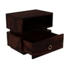 Kaka Solid Wood Bedside Table in Walnut Finish
