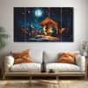 The Castle Decor Jesus Baby Birth Wall Art Set of 5 Digital Painting 27x48 Inch