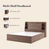 Scott King Size Box Storage Bed in Classic Walnut Finish