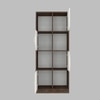 8 Shelves Semi Open Multipurpose Matrix Kitchen Cabinet In Highland Pine & Cochwood Brown Finish