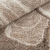 Handmade Natural Wool Area Rug Abstract Marble Beige 5 x 7 Feet Carpet