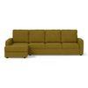 Apollo Compact Sofa (Colour : Olive Green, Cushion : Hard, Back Type : High Back, Seating Capacity : Left Aligned 3 Seater + Left Aligned Chaise)
